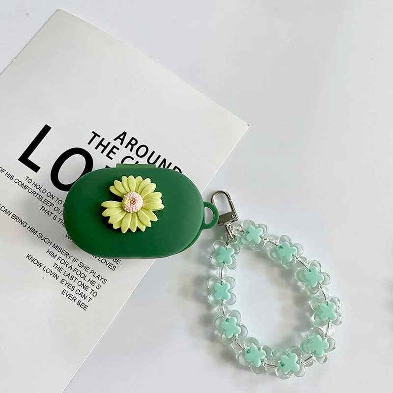 Fashion Case Redmi Buds 4 Lite Case tulips / Daisy flower Κάλυμμα σιλικόνης Redmi buds 4Lite κάλυμμα με κορδόνι