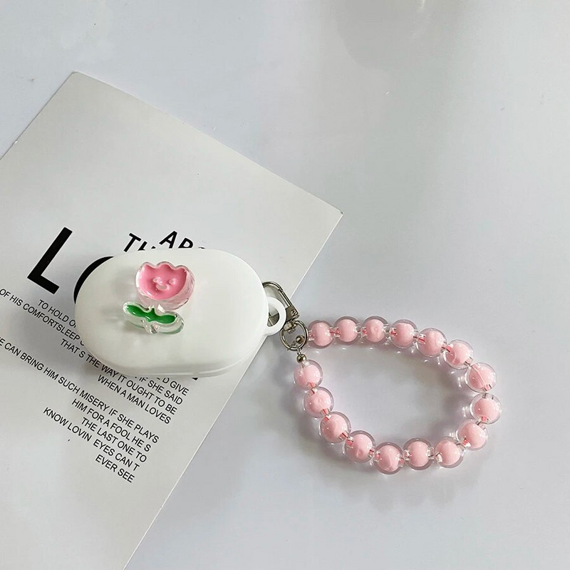 Fashion Case Redmi Buds 4 Lite Case tulips / Daisy flower Κάλυμμα σιλικόνης Redmi buds 4Lite κάλυμμα με κορδόνι