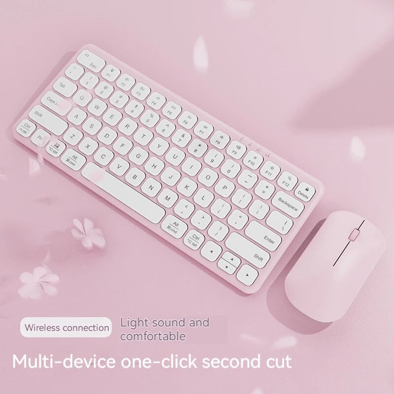 78 taustiņu 2,4 g bezvadu tastatūras un peles komplekts Daudzvalodu angļu vācu franču spāņu bezvadu tastatūra un pele Electroni