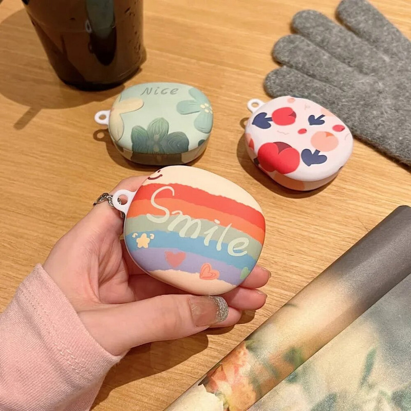 Θήκη ακουστικών Ins Fashion Retro Oil Painting Flowers για Προστατευτικό κάλυμμα ακουστικών Redmi Buds 4 Lite Hard Frosted