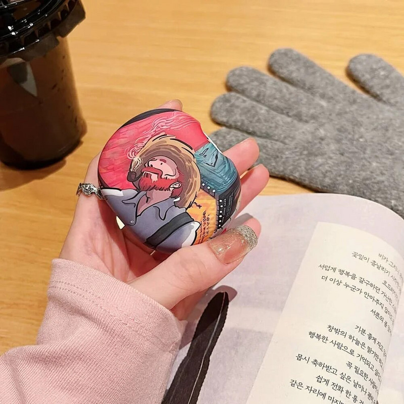 Θήκη ακουστικών Ins Fashion Retro Oil Painting Flowers για Προστατευτικό κάλυμμα ακουστικών Redmi Buds 4 Lite Hard Frosted