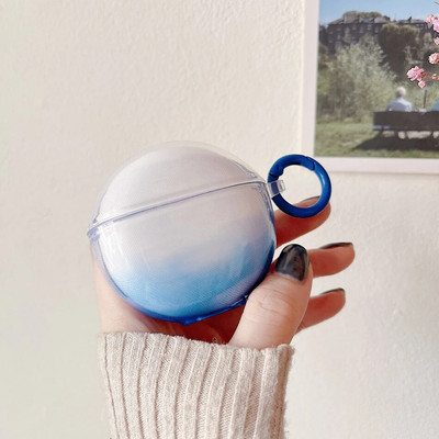 Pakāpeniski krāsains korpuss oppo Enco Air2i korpusam Caurspīdīgs TPU silikona austiņu vāciņš ar atslēgu piekariņu OPPO Enco buds 2 maciņam