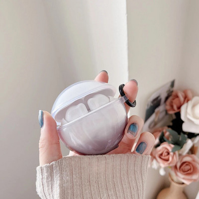 Pakāpeniski krāsains korpuss oppo Enco Air2i korpusam Caurspīdīgs TPU silikona austiņu vāciņš ar atslēgu piekariņu OPPO Enco buds 2 maciņam