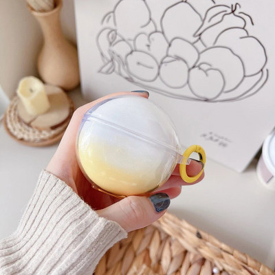 Pakāpeniski krāsains korpuss oppo Enco Air2i korpusam Caurspīdīgs TPU silikona austiņu vāciņš ar atslēgu piekariņu OPPO Enco buds 2 maciņam