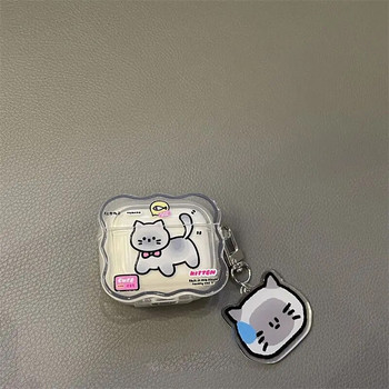 Cute Cartoon Cat TPU Case For Apple Airpods 1 2 3 Earphone Coque Soft Wave Funda Silicone For Airpods Pro 2nd Cover Earpods Case