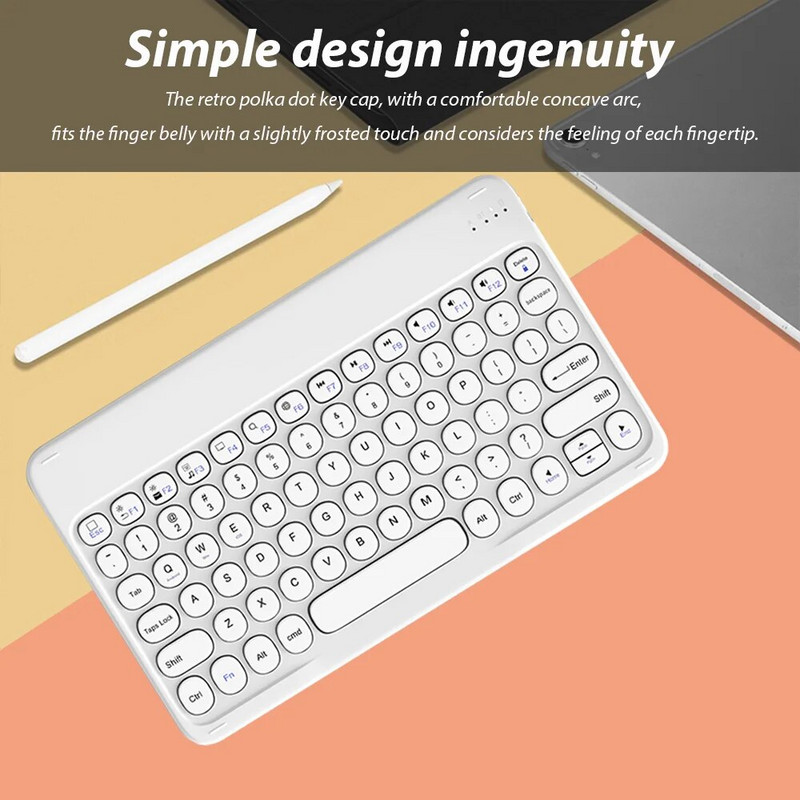 Įkraunama belaidė klaviatūra ir pelė Apple Huawei Xiaomi Samsung su Bluetooth suderinama nešiojama planšetė Teclado 10 colių