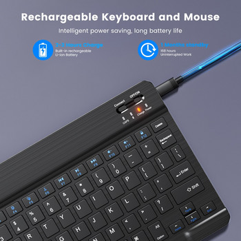 Безжична клавиатура Bluetooth-съвместима клавиатура за Android IOS Windows Mini 78-клавишна игрална клавиатура за компютър iPad Клавиатура за таблет