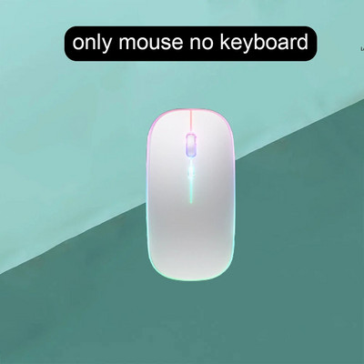 Tastatură și mouse cu iluminare de fundal fără fir cu touchpad pentru tabletă ultra-subțire reîncărcabilă Apple Huawei Samsung Xiaomi Teclado