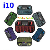 Mini i10 Tastatură 7 Culori I8 I8 2.4G Air Mouse fără fir Tastatură încărcabilă cu baterie de litiu încorporată pentru PC TV BOX Gamepad