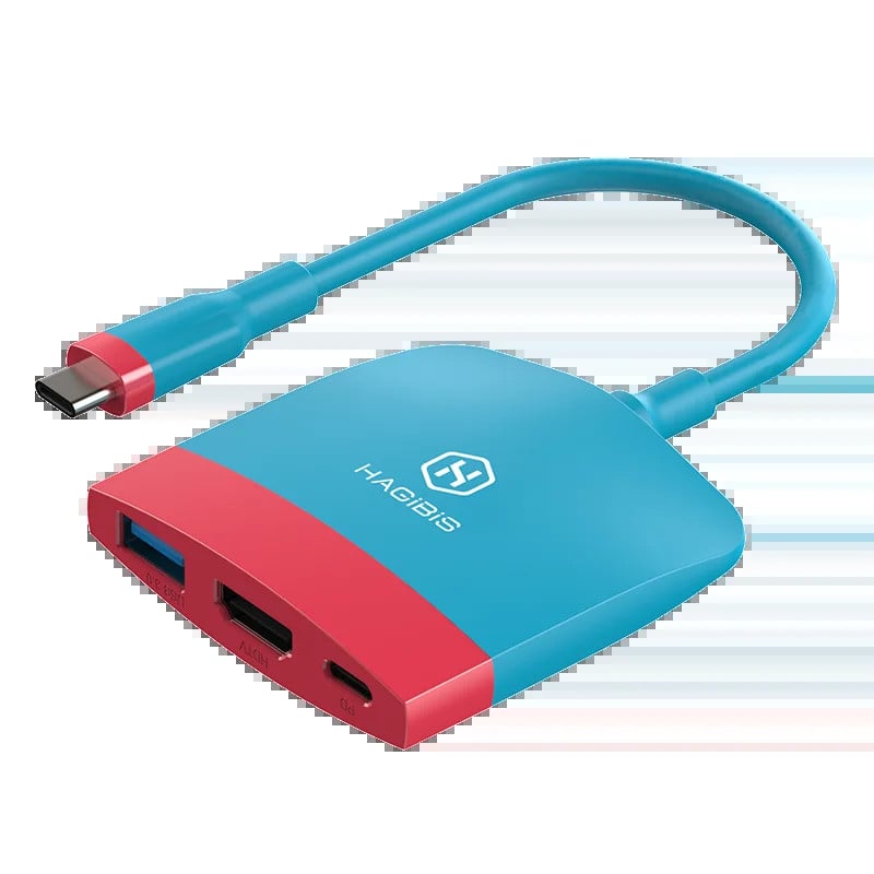 Hagibis Switch Dock TV dokstacija Nintendo Switch pārnēsājamai dokstacijas USB C uz 4K HDMI saderīgs USB 3.0 centrmezgls Macbook Pro