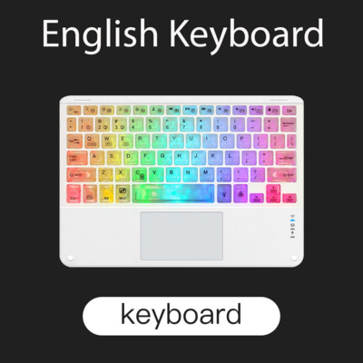 Tastatură și mouse cu iluminare din spate Bluetooth cu touchpad pentru tabletă portabilă Apple Xiaomi Huawei Samsung în mai multe culori și limbi