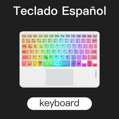 Tastatură și mouse cu iluminare din spate Bluetooth cu touchpad pentru tabletă portabilă Apple Xiaomi Huawei Samsung în mai multe culori și limbi