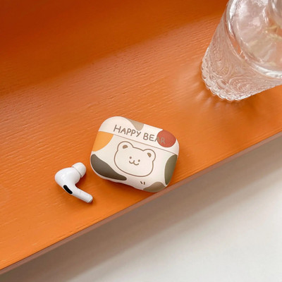 Pro2 Cartoon Bear fülhallgató tok 2021-hez, új Airpods 3 tok Aranyos IMD puha borítás AirPods Pro 1 2 védőtokhoz akasztóval