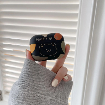 Pro2 Cartoon Bear fülhallgató tok 2021-hez, új Airpods 3 tok Aranyos IMD puha borítás AirPods Pro 1 2 védőtokhoz akasztóval