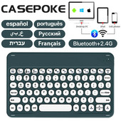 CASEPOKE iPad Īpaši plāna klusa daudzvalodu tastatūra Samsung Associate Xiaomi universālajai planšetdatora tastatūrai un pelei