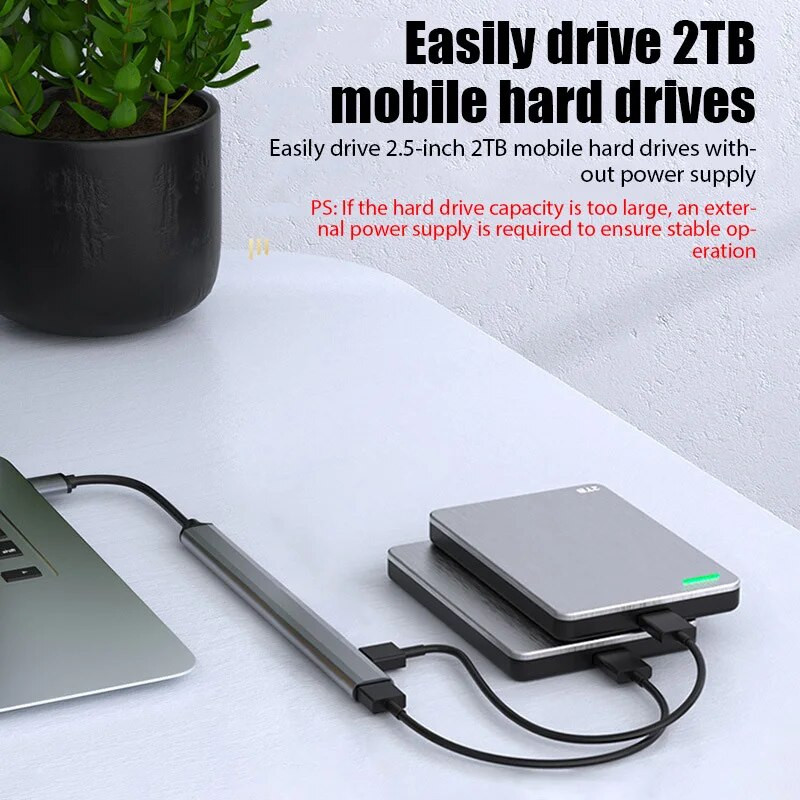7IN1 USB Hub 3.0 USB 2.0 Multi USB Hub Splitter Adapter napajanja 4/7 Port Multiple Expander 2.0 OTG USB za PC Laptop Dodaci