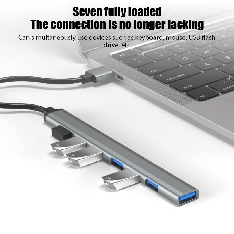 7IN1 USB Hub 3.0 USB 2.0 Multi USB Hub Splitter Adapter napajanja 4/7 Port Multiple Expander 2.0 OTG USB za PC Laptop Dodaci
