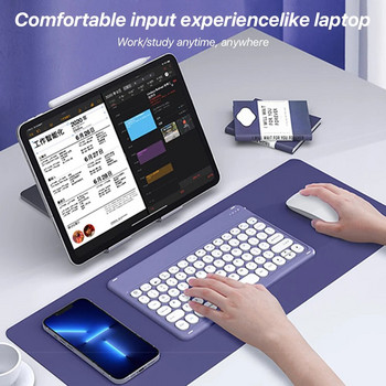 Bluetooth клавиатура и мишка с испански португалски руски иврит френски арабски безжична клавиатура за iPad таблет лаптоп