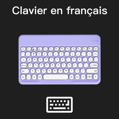 Tastatură și mouse Bluetooth cu tastatură fără fir spaniolă portugheză rusă ebraică franceză arabă pentru laptop tabletă iPad