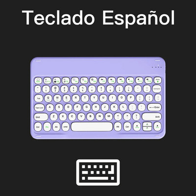 Tastatură și mouse Bluetooth cu tastatură fără fir spaniolă portugheză rusă ebraică franceză arabă pentru laptop tabletă iPad