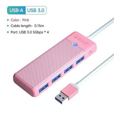 ORICO Hub Usb3.0 5Gbps High Speed USB Hub 3 0 Multiple Port Type C HUB Multi USB 4-Port Splitter Adapter Expansion Dock OTG