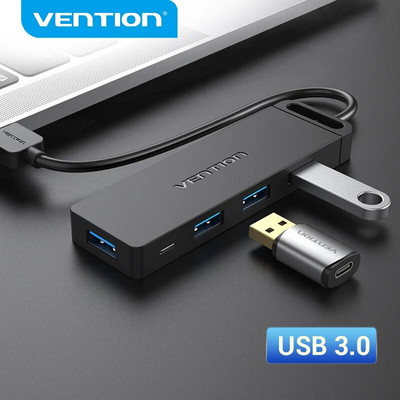 Vention USB C HUB 4 porta USB Type C na USB razdjelnik s mikro punjenjem za Lenovo Macbook Pro iPad Samsung PC USB 3.0 HUB