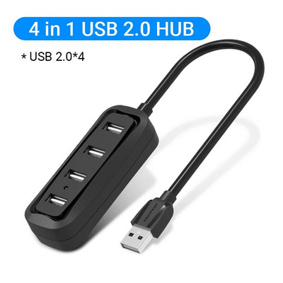 Εξαερισμός USB C HUB 4 Θύρες USB Τύπου C σε Διαχωριστή USB με ισχύ μικροφόρτισης για Lenovo Macbook Pro iPad Samsung PC USB 3.0 HUB