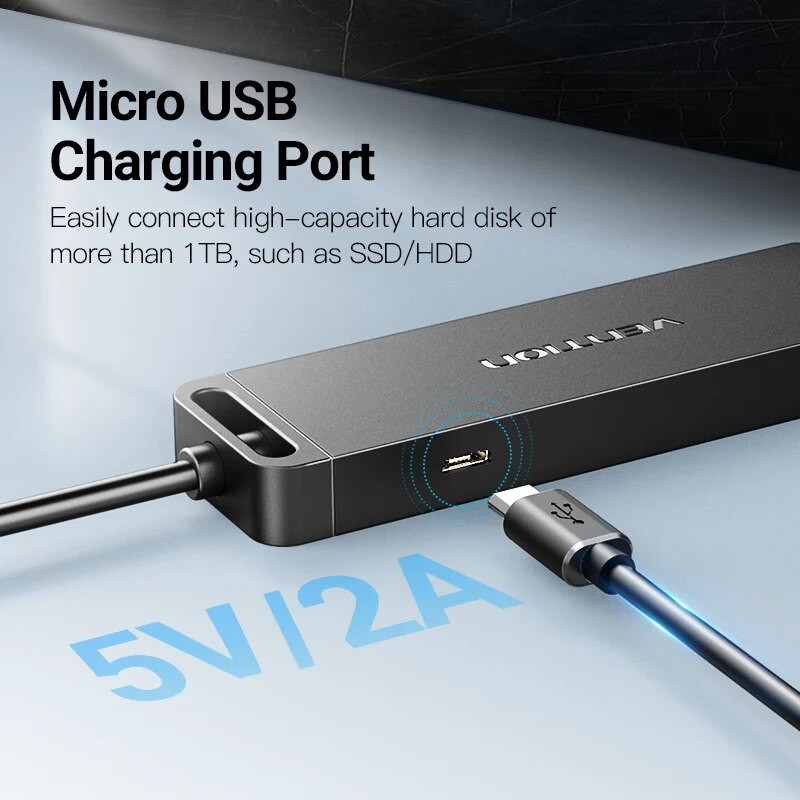 Εξαερισμός USB C HUB 4 Θύρες USB Τύπου C σε Διαχωριστή USB με ισχύ μικροφόρτισης για Lenovo Macbook Pro iPad Samsung PC USB 3.0 HUB
