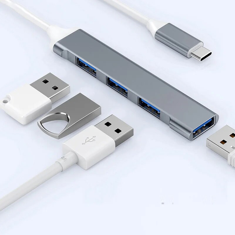 USB 3.0/2.0 TYPE-C 3.1 7/4 pordiga USB-jaotur OTG kiirus 5Gbps Macbook PC arvutitelefonile mobiilne kõvaketas U ketas hiire klaviatuur