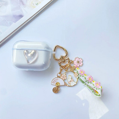 Για Realme Buds T100 Case Cute Bear / Cartoon Animal Cover Διαφανές κάλυμμα ακουστικών σιλικόνης με κάλυμμα μπρελόκ t100