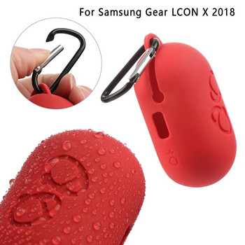 Νέα προστατευτική θήκη Κάλυμμα ακουστικών σιλικόνης Προστατευτικό κάλυμμα δέρματος για Samsung gear iconx 2018 Δέρμα ακουστικών με καραμπίνερ
