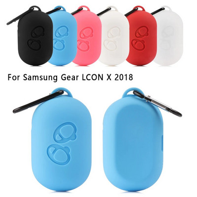 Jauns aizsargmaciņa vāciņš silikona austiņu aizsargapvalka apvalks priekš Samsung gear iconx 2018 austiņu apvalks ar karabīni