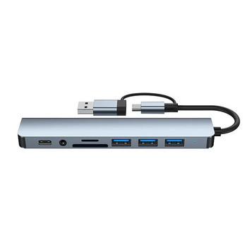 USB 3.0 5/8 портов хъб OTG адаптер 5Gpbs високоскоростен USB 3.0 2.0 сплитер 3.5 аудио за Xiaomi Macbook Pro Air компютърни аксесоари
