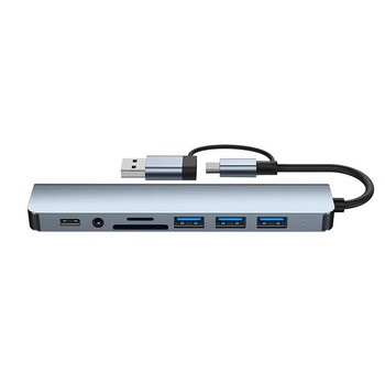 USB 3.0 5/8 Port Hub OTG Adapter 5Gpbs High Speed USB 3.0 2.0 Splitter 3.5 Audio for Xiaomi Macbook Pro Air Computer Accessories