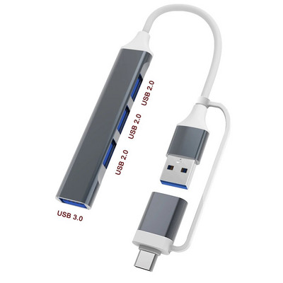 USB 3.0 5/8 Port Hub OTG Adapter 5Gpbs High Speed USB 3.0 2.0 Splitter 3.5 Audio for Xiaomi Macbook Pro Air Computer Accessories