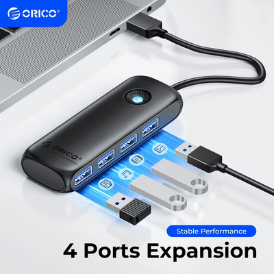 ORICO liikme USB 3.0 jaoturi USB 2.0 mitme USB jaoturi toiteadapter 4-pordiline mitme laiendiga OTG-adapter arvutitarvikute jaoks