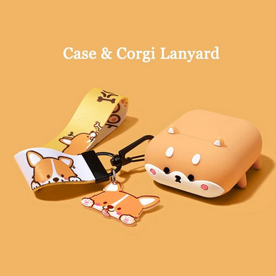 Crtana futrola Corgi Dog za Airpods 1 2 Silikonska futrola za slušalice Bluetooth bežična zaštitna kutija za AirPods Pro 3 Shell Comfort