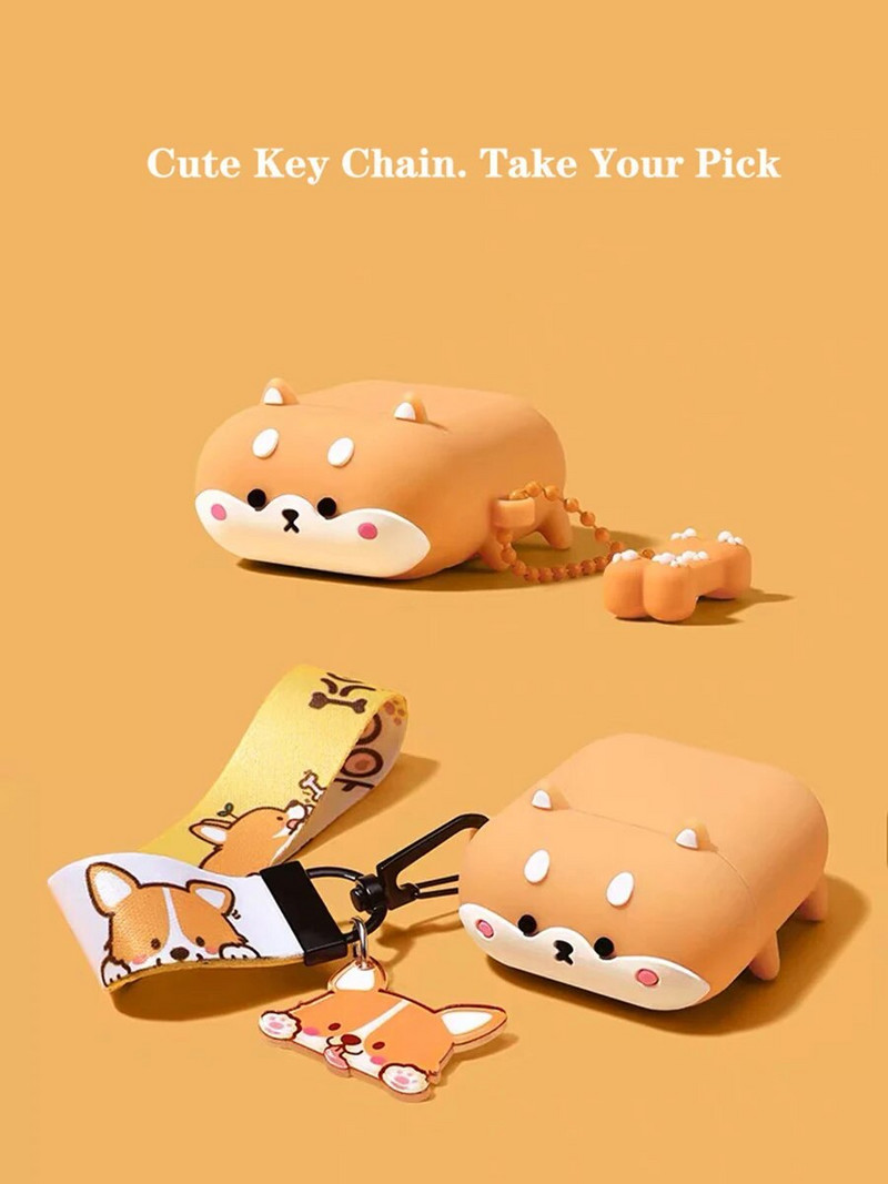 Crtana futrola Corgi Dog za Airpods 1 2 Silikonska futrola za slušalice Bluetooth bežična zaštitna kutija za AirPods Pro 3 Shell Comfort