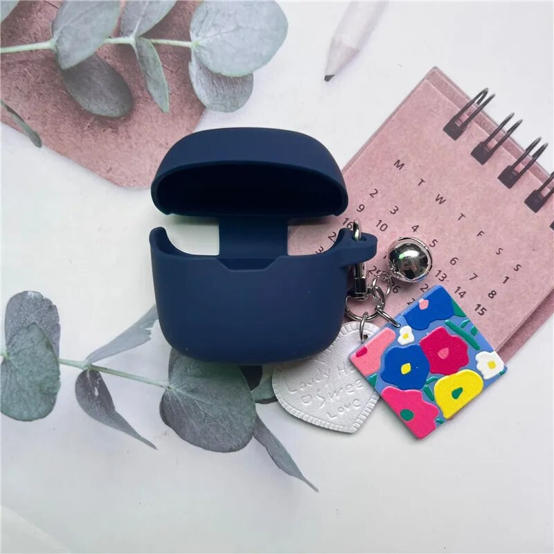 Χαριτωμένη προστατευτική θήκη ακουστικών σιλικόνης για κάλυμμα JBL Tune Flex Περίβλημα που πλένεται με αντικραδασμικό κέλυφος Μανίκι σιλικόνης κατά της σκόνης