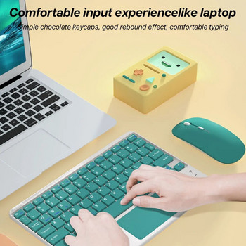 Επαναφορτιζόμενο εξαιρετικά λεπτό ασύρματο πληκτρολόγιο και ποντίκι για τηλέφωνο iPad Mini Pro Air υπολογιστή τυχερού παιχνιδιού Συσκευή Bluetooth Teclado