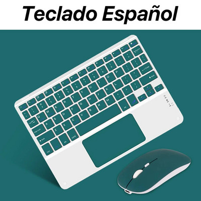 Tastatură și mouse fără fir ultra-subțiri reîncărcabile pentru telefon iPad Mini Pro Air Tabletă de jocuri pentru computer Dispozitiv Bluetooth Teclado