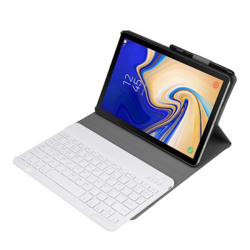 Калъф за безжична Bluetooth клавиатура за Samsung Galaxy Tab S4 10.5 T830 T835 с държач за писалка Кожен защитен капак за таблет