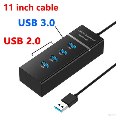 Ruisave Usb Hub 3 0 Extender de mare viteză 4 7 porturi USB Splitter Multiport pentru Lenovo Xiaomi Macbook Pro PC Accesorii laptop