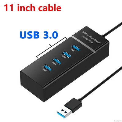 Ruisave Usb Hub 3 0 Extender de mare viteză 4 7 porturi USB Splitter Multiport pentru Lenovo Xiaomi Macbook Pro PC Accesorii laptop