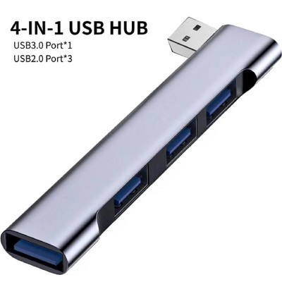 4-ühes USB-C jaotur Universaalne USB 3.0 dokkimisjaam PD kiire jaoturi OTG-adapter sülearvuti tarviku jaoks
