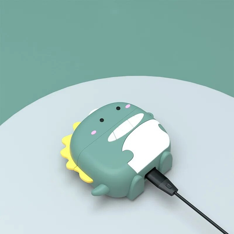 Για το Huawei 2023 νέο δωρεάν μπουμπούκια SE 2 κινουμένων σχεδίων, χαριτωμένο μικρό κάλυμμα δεινοσαύρου από μαλακή σιλικόνη κατά της πτώσης, αντιχαρακτική θήκη για freebuds se2