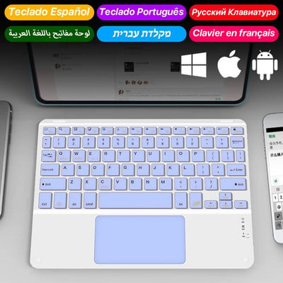 Tastatură și mouse fără fir cu touchpad pentru iOS Android Windows tabletă ultra-subțire Teclado pentru Xiaomi Huawei Apple Samsung