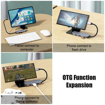 USB 3.0 4-портов хъб OTG адаптер 5Gpbs високоскоростен USB 3.0 2.0 сплитер за Lenovo Xiaomi Macbook Pro Air PC Компютърни аксесоари
