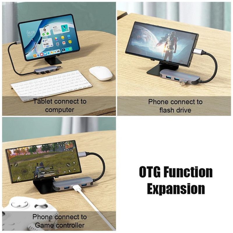 USB 3.0 4-pordiline jaotur OTG-adapter 5Gpbs kiire USB 3.0 2.0 jaotur Lenovo Xiaomi Macbook Pro Air PC arvutitarvikute jaoks