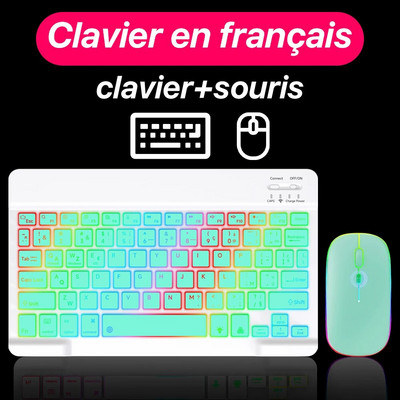 Για iPad Ασύρματο πληκτρολόγιο με οπίσθιο φωτισμό πληκτρολόγιο Συμβατό με Bluetooth Πληκτρολόγιο υπολογιστή κινητού τηλεφώνου Samsung Huawei για iOS Android